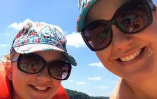 Paige and Mandy on lake